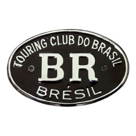 Emblema em metal cromado resinado BR TOURING