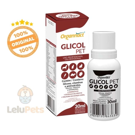 Suplemento Vitamínico Energético Organnact Glicol Pet 30 ml