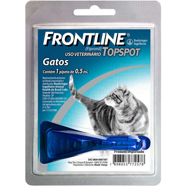 Frontline Top Spot Gatos 01 a 10 kg 0,5 Ml - 1 Dose