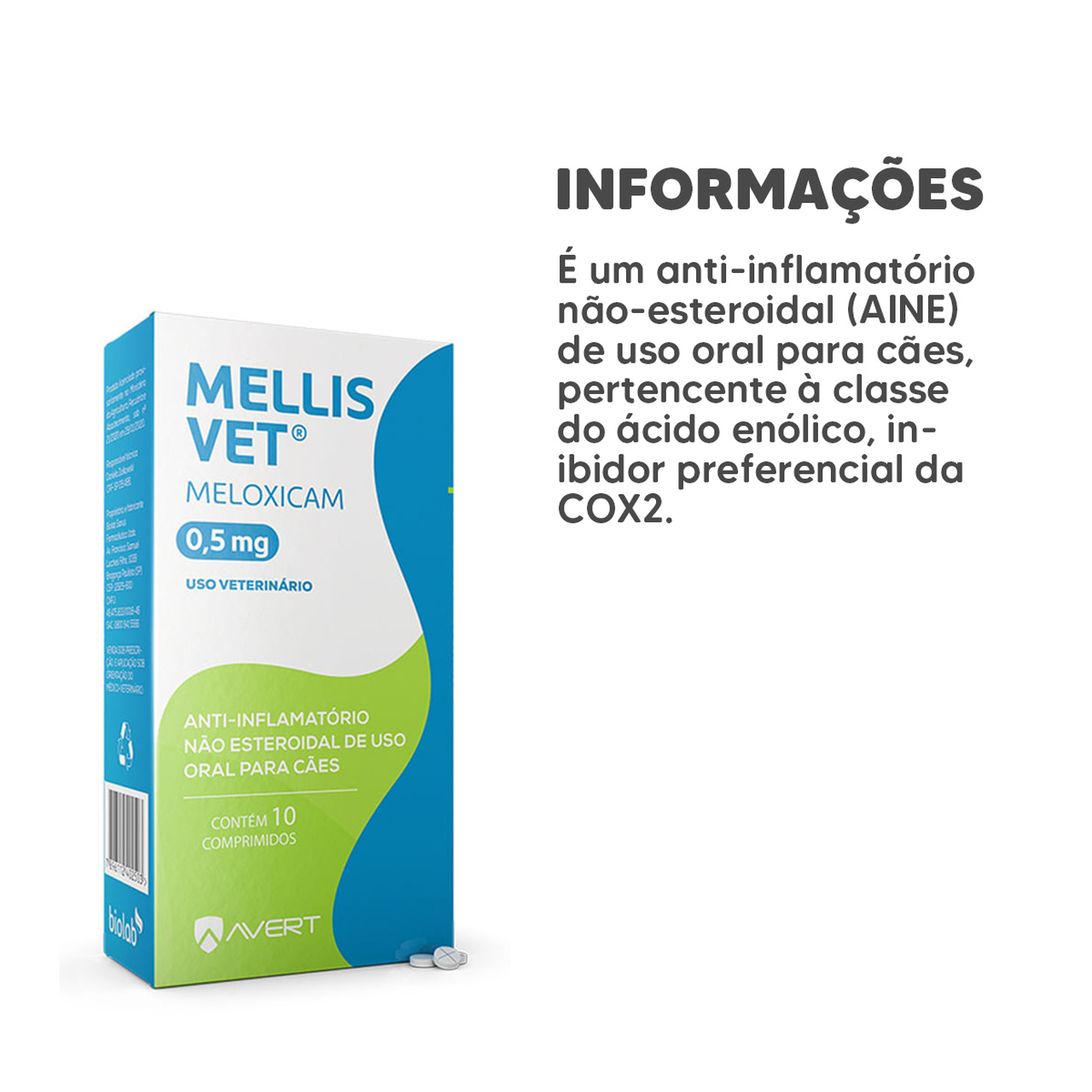 Mellis Vet 0,5 mg 10 comprimidos