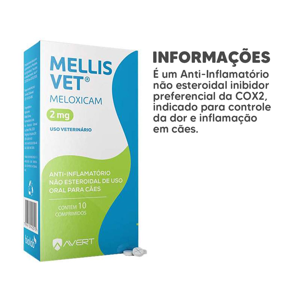Mellis Vet 2,0 mg 10 comprimidos