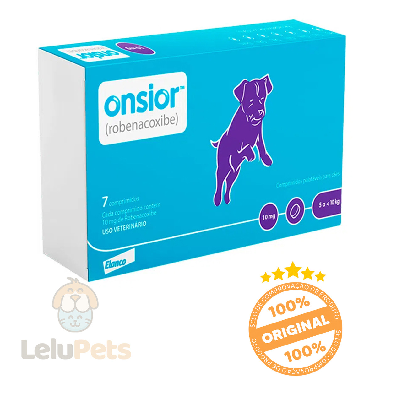 Onsior 10 Mg Caes 5 A 10 Kg - 7 Comprimidos