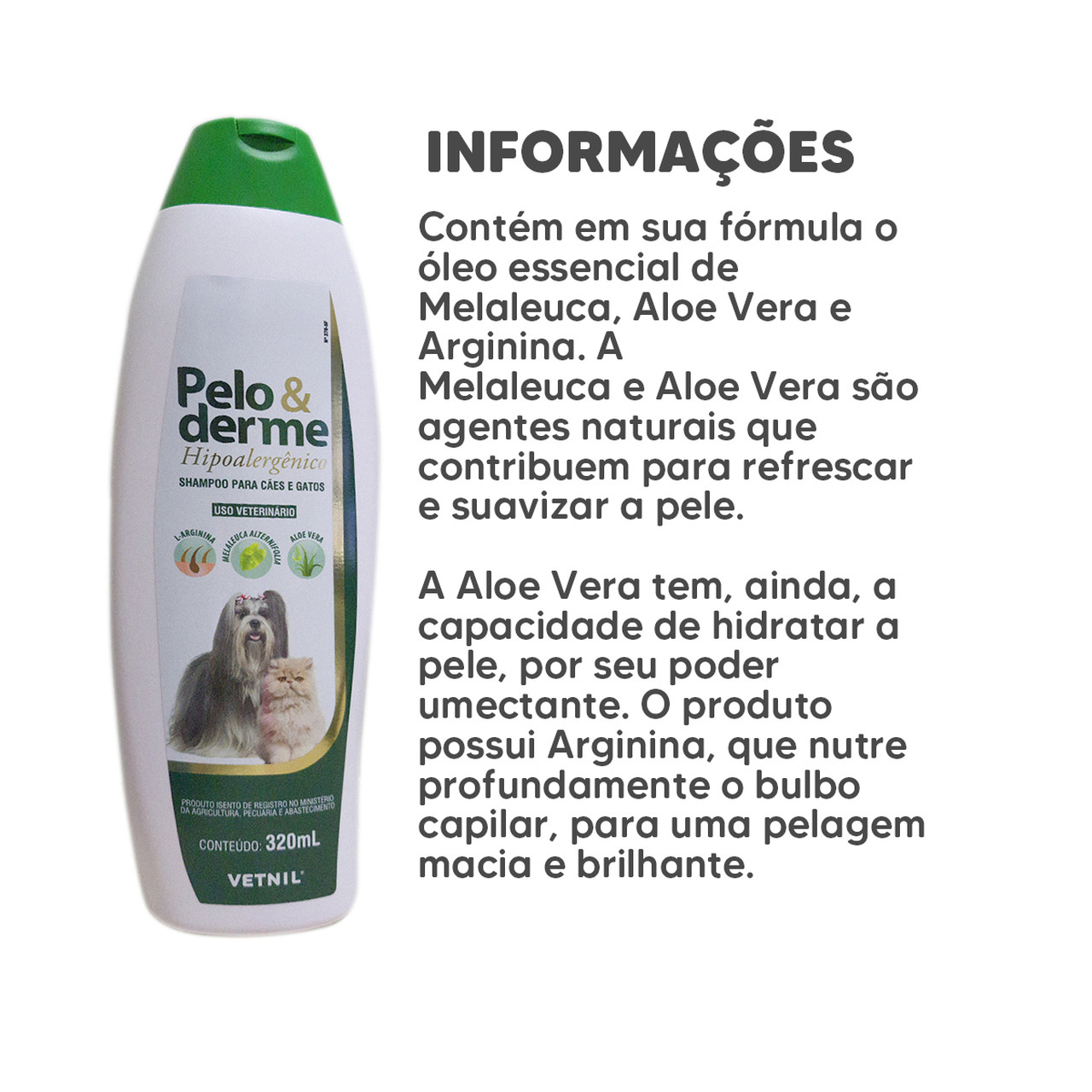 Shampoo Pelo E Derme Hipoalergenico 320 ml