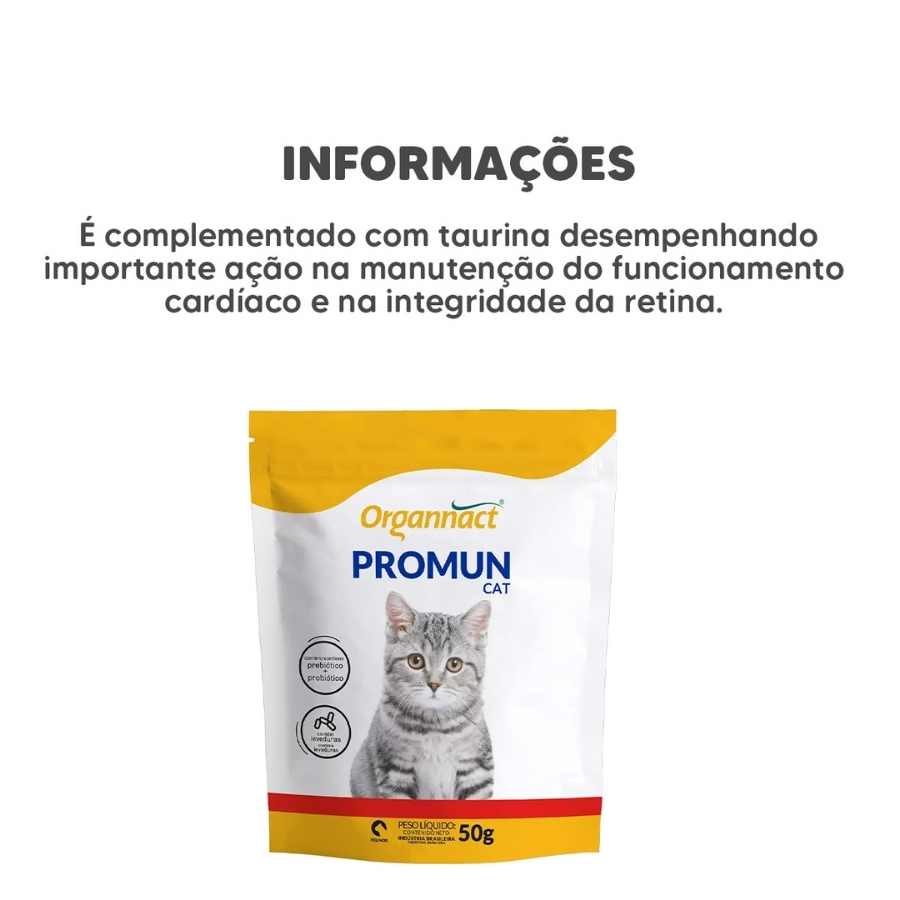 Suplemento Vitamínico Organnact Promun Cat Sachê 50 g