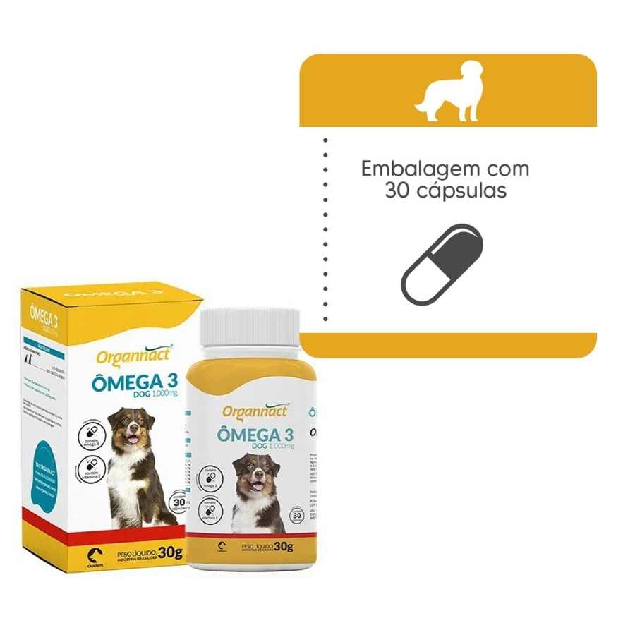 Suplemento Vitamínico para Cachorro Ômega 3 Dog 1000mg - 30 Capsulas