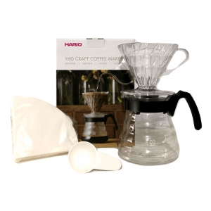 Conjunto Kit Hario V60 Preto Vcnd-02 Craft Coffee Maker