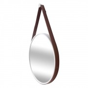 Espelho Adnet Redondo Grande c/ Alça e Pendurador para Sala 60 cm