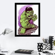 Quadro Decorativo 27X36 Desenho Infantil Hulk