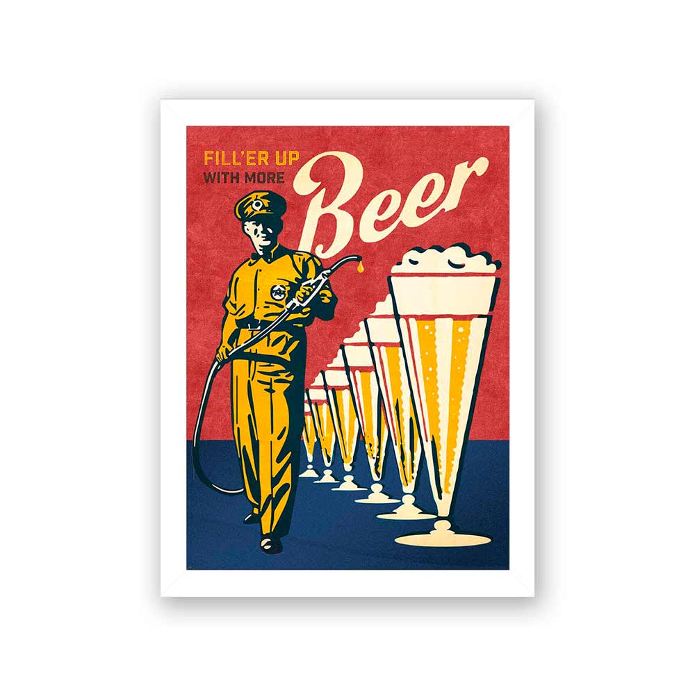 Quadro Decorativo 27x36 Propaganda Cerveja Vintage