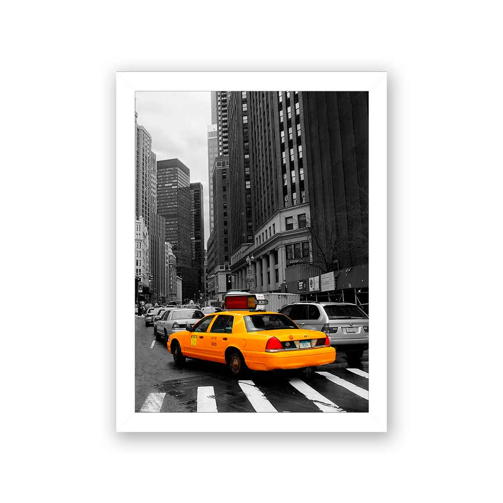 Quadro Decorativo 27x36 Taxi Amarelo NY