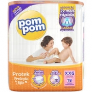 Fralda Pom Pom Protek proteção de mãe tam XXG com 18 unidades
