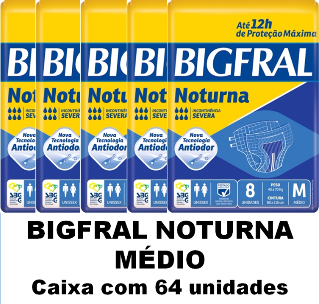 Bigfral noturna Média caixa com 64 unidades