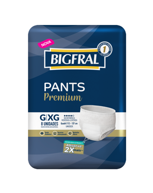 Bigfral PANTS Premium G/XG com 8 unidades