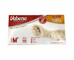 Luva Vabene viniflex Média com 100 unidades
