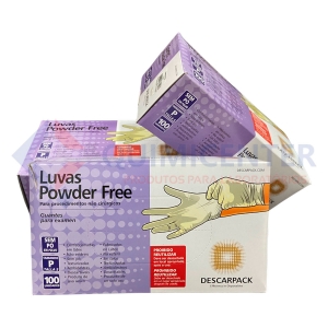 Luva De Procedimento Latex sem Po (Powder Free) 100un - Descarpack G
