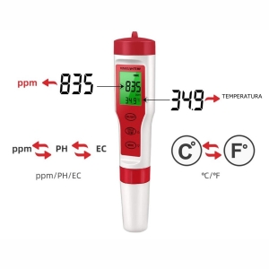 PHmetro De Bolso 4 em 1 Com Compensação Automatica de Temperatura - QC-2403