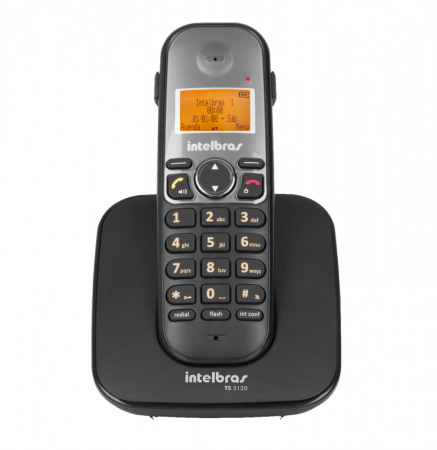 Telefone Sem Fio Digital Preto Intelbras Ts5120 Com Viva Voz