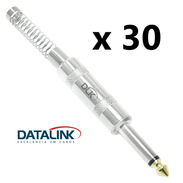Kit Com 30 Plug P10 Mono profissional Dlk - Datalink