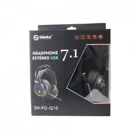Headset Gamer Fone Usb C/ Mic 7.1 Rgb Sh-fo-q10 Shinka