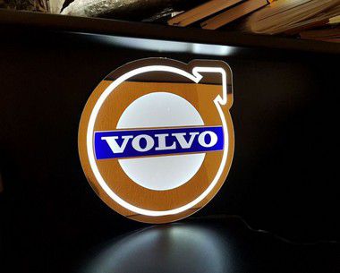 Logomarca Volvo em Acrílico com LED