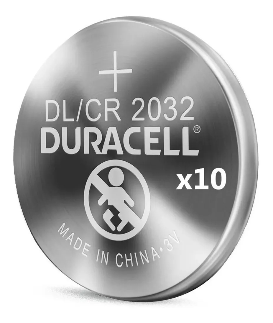 12 Pilhas Duracell Cr2032 3v Lítio Bateria Moeda