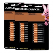 Kit 48 Pilhas AAA Palito Duracell 3 Cartelas C/16 Econopack