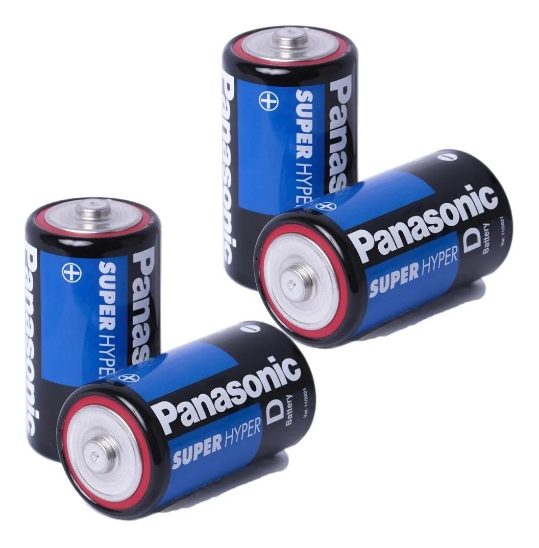 4 Pilha Grande D Panasonic Cartela Comum Antivazamento Rádio Brinquedos Lanterna