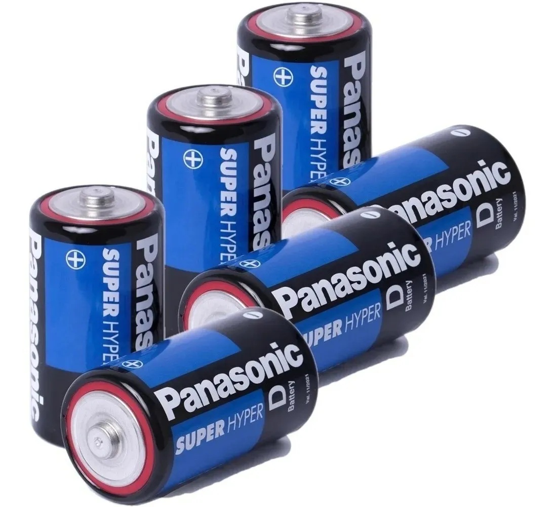 6 Pilha Grande D Panasonic Cartela Comum Antivazamento Rádio Brinquedos Lanterna