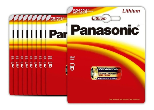 9 Baterias Panasonic Photo Cr123a 3v Lithium