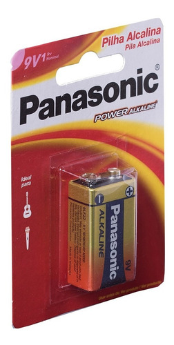 9V Bateria Alcalina Panasonic Kit C/4 Pilha 9V Original