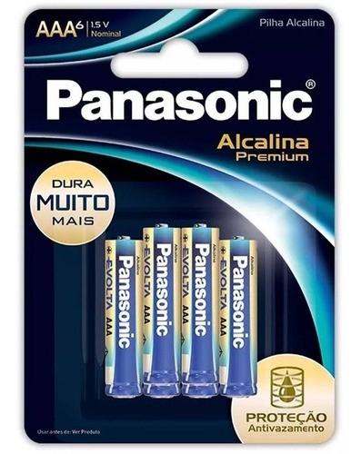 Pilha Aaa Panasonic Alcalina Premium Leve 4 Pague 3 Pilhas