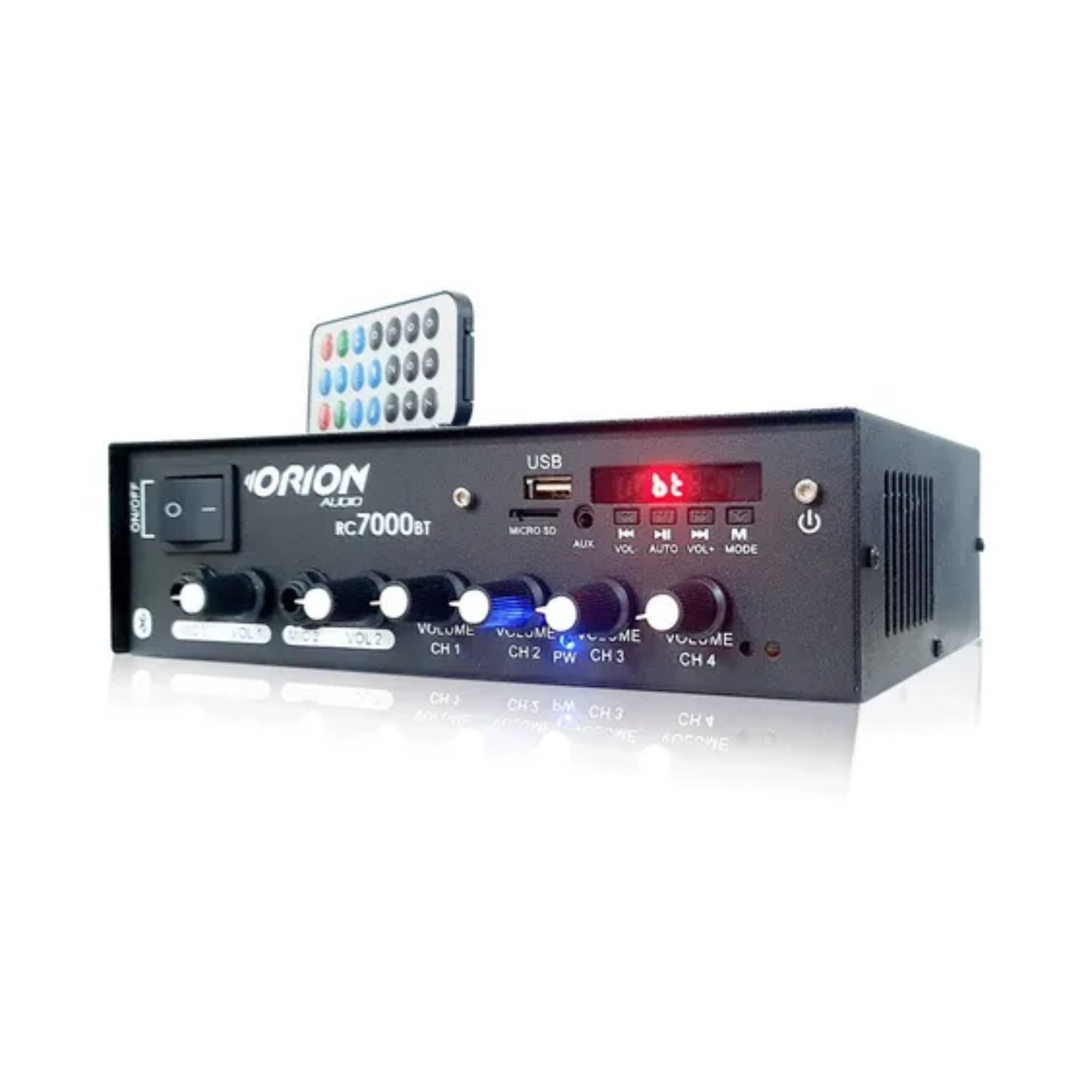 Amplificador Som Ambiente 120 RMS BT/AUX/USB/MP3 4 Canais -  Orion Rc7000bt 2AMP7000B