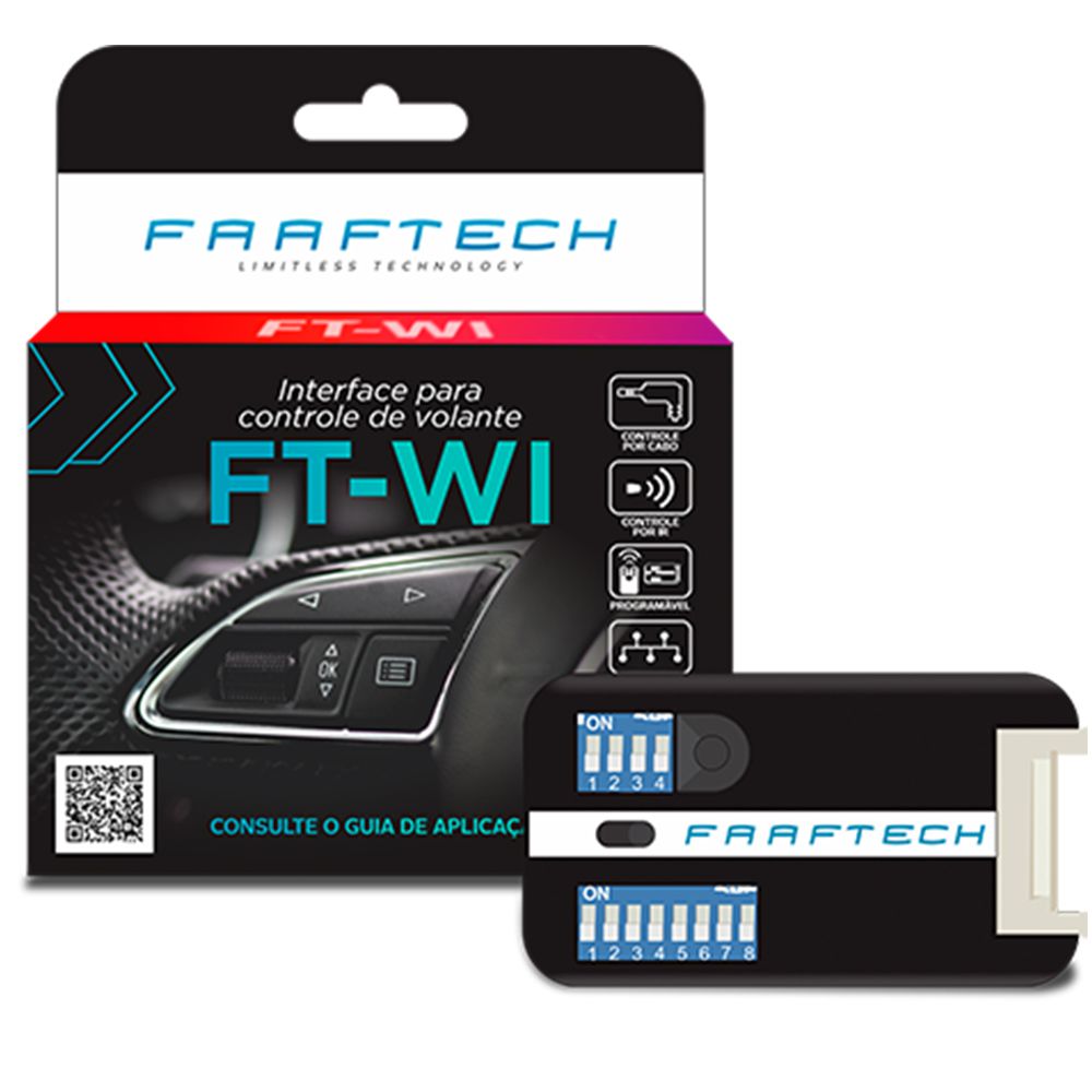 Interface de volante Faaftech  FT-WI - Cam /Res. Cabo/IR