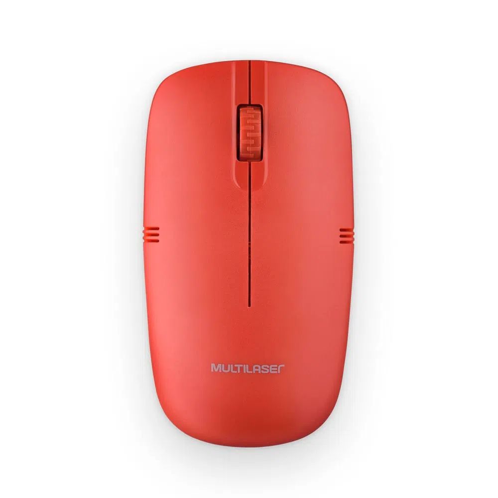Mouse Sem Fio Lite 2.4GHZ 1200 DPI USB Vermelho Multilaser - MO289