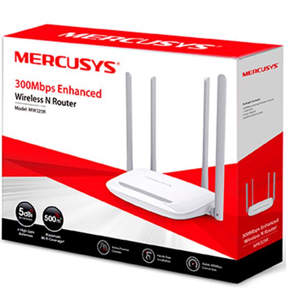 Roteador Wireless 300 Mbps c/ 4 antenas fixas MW325R - Mercusys