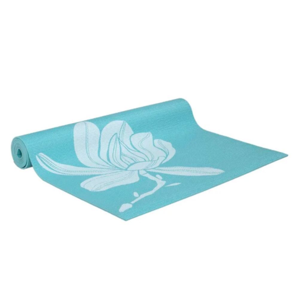 Tapete de Yoga Premium com Estampa de Floral Azul Atrio - ES218