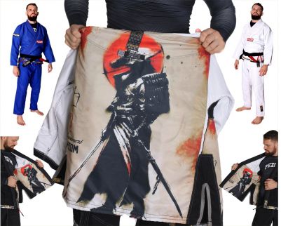 Kimono Jiu Jitsu Trançado 100% Forrado Samurai Color Pezom e Faixa Branca