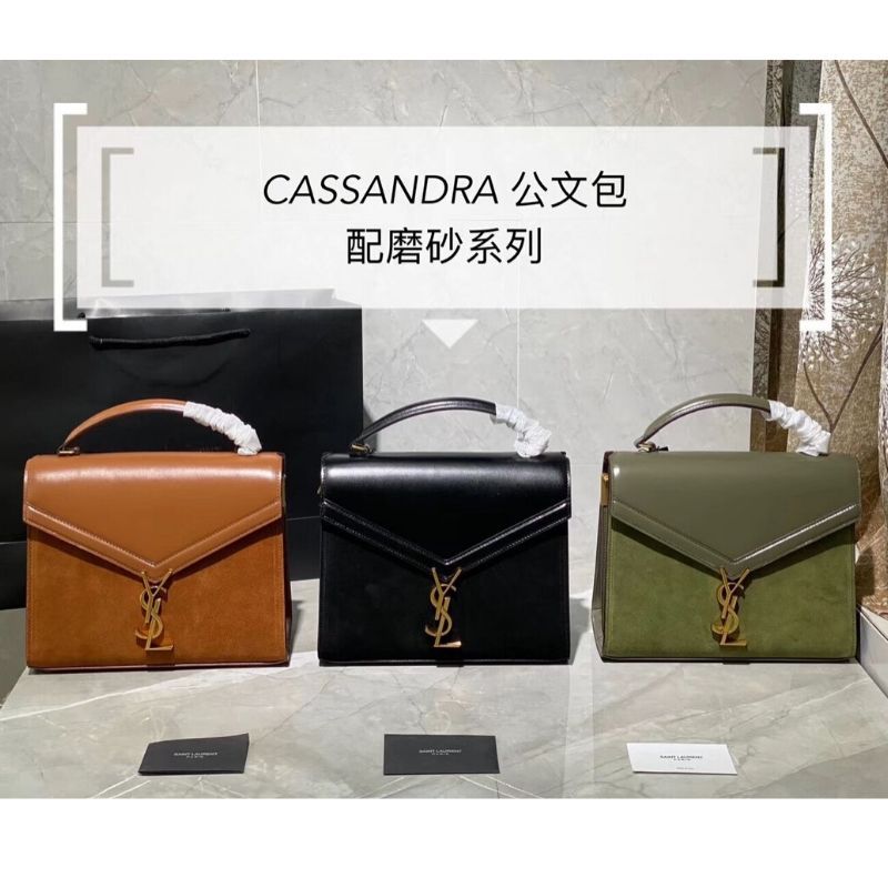 BOLSA YSL CASSANDRA SMOOTH LEATHER AND SUEDE