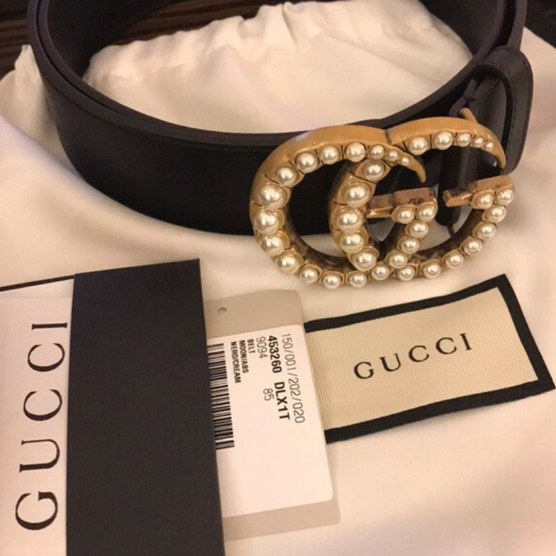 CINTO GUCCI PEARL DOUBLE G