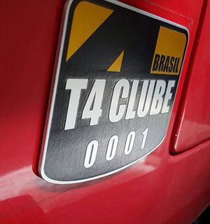 Placa Membro T4 Clube Brasil | 92 x 126 x 2mm | 3M