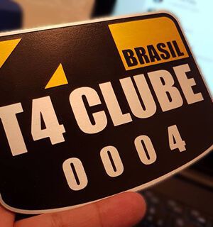 Placa Adicional Membro T4 Clube Brasil | 92 x 126 x 2mm | 3M