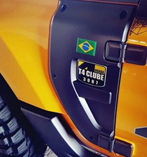 Placa Membro T4 Clube Brasil | 92 x 126 x 2mm | 3M