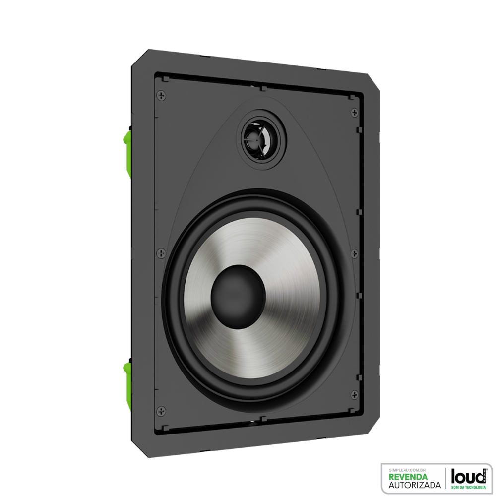 Kit 7.0 Caixa Acústica de Embutir no Gesso LHT-100 BL + LR6-120 BL Loud