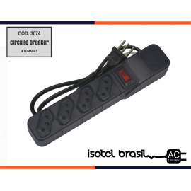 Filtro de linha Circuit Breaker 4 tom - ABS c/1M