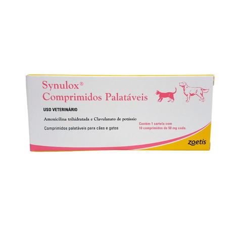 Antibiótico Synulox 10 Comprimidos 50mg