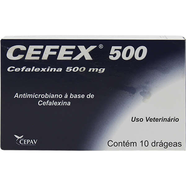 Cefex 500mg Cefalexina - 10 drágeas
