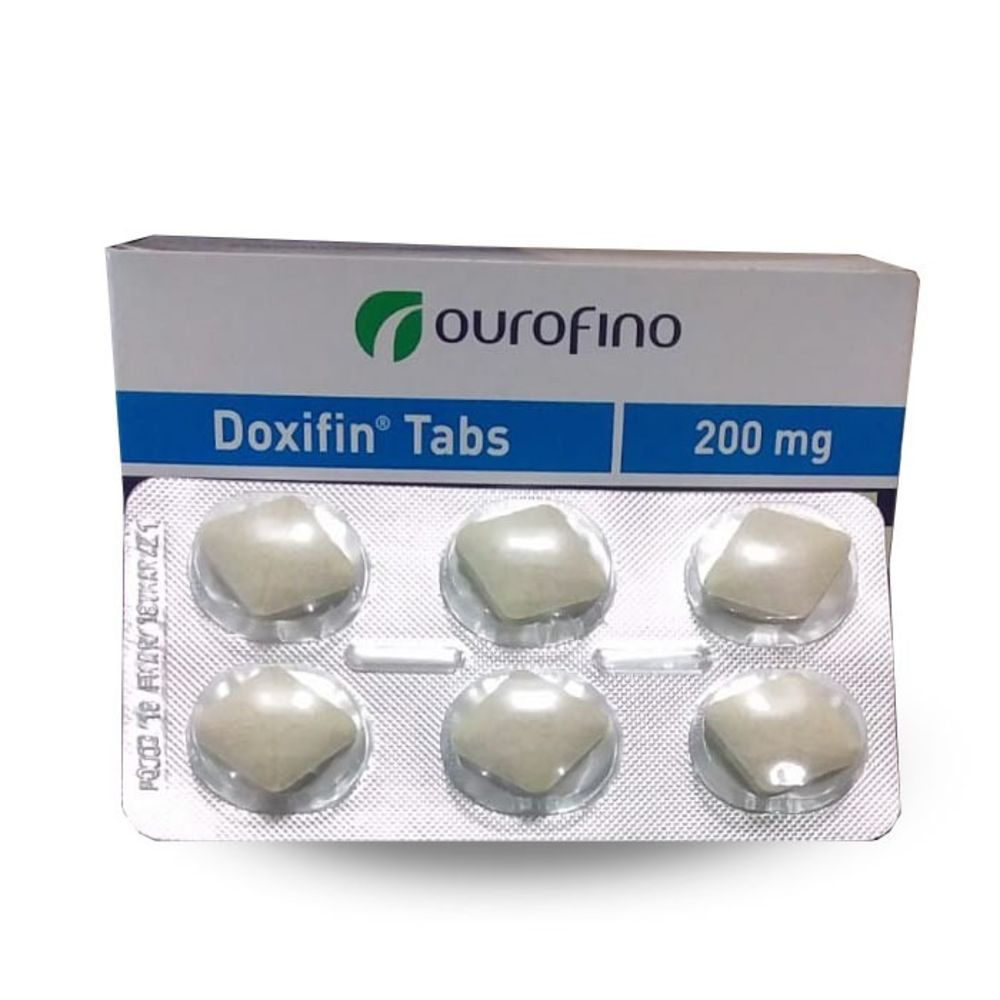 DOXIFIN TABS 200 mg Ourofino - Blister avulso com 6 Comprimidos