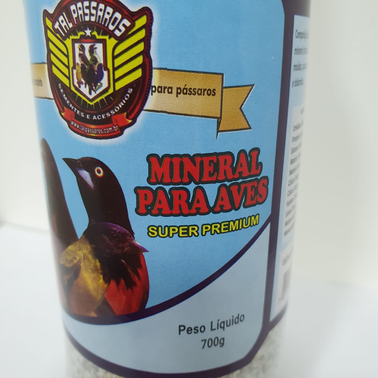 Mineral Super Premium Aves 700g Gritz Areia Sem Carvão – Tal pássaros