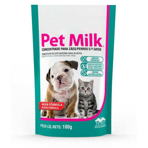 Pet Milk leite para Cães e gatos filhotes 100g