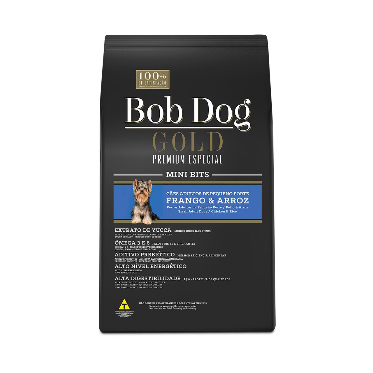 Ração Bob Dog Gold Premium Especial Mini Bits para Cães Adultos de Raças Pequenas